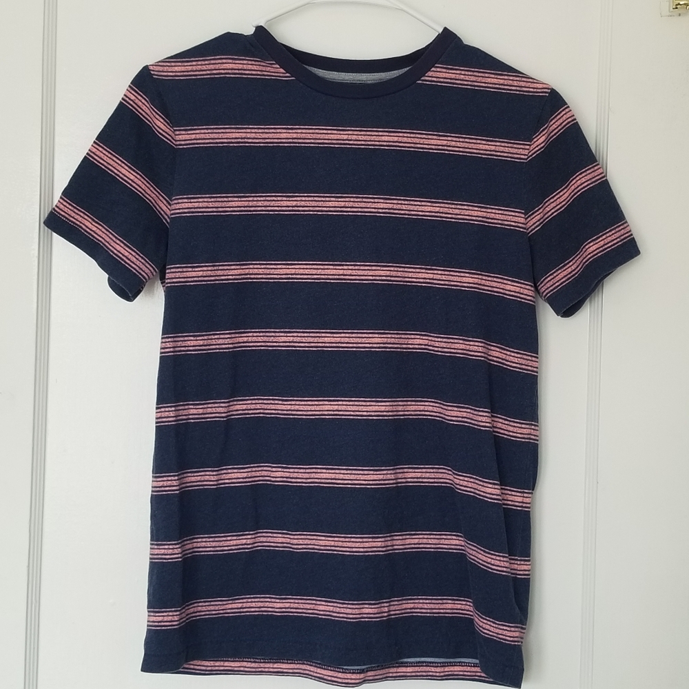 Old Navy Boy 14/16 Short Sleeve Stripe Crew Neck
